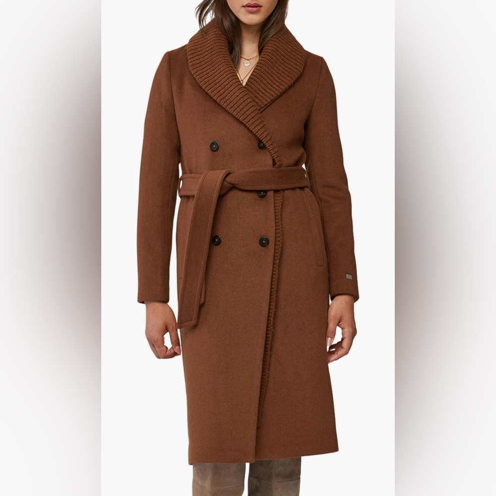 Soia & Kyo Brown Double-Breasted Coat